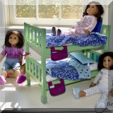 Y01. American Girl dolls and beds. 